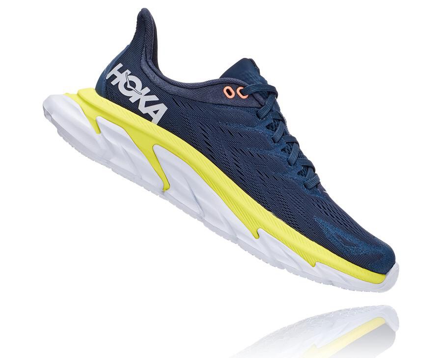 Hoka One One Running Shoes Womens Navy - Clifton Edge - 40562UKHW